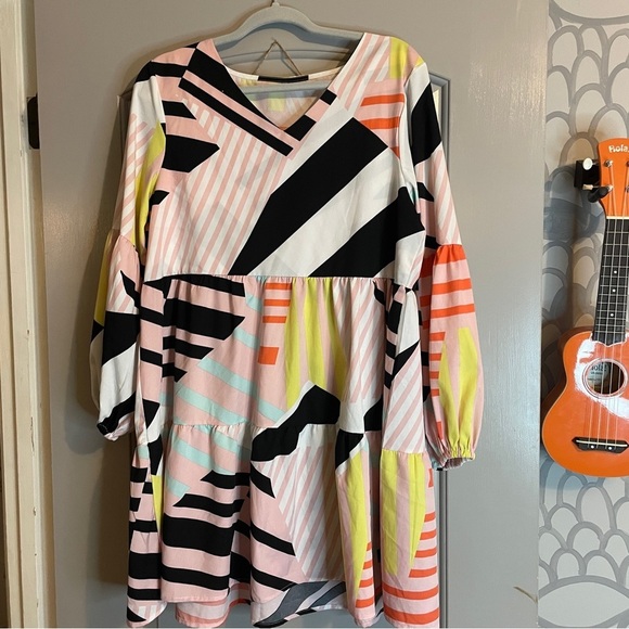 Colorful Geometric Mini Dress - Picture 9 of 9